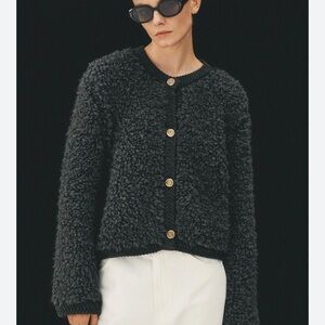 Massimo dutti boucle cardigan
